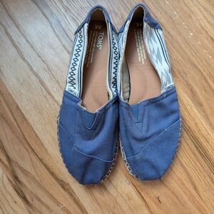 TOMS Navy Canvas Slip-Ons